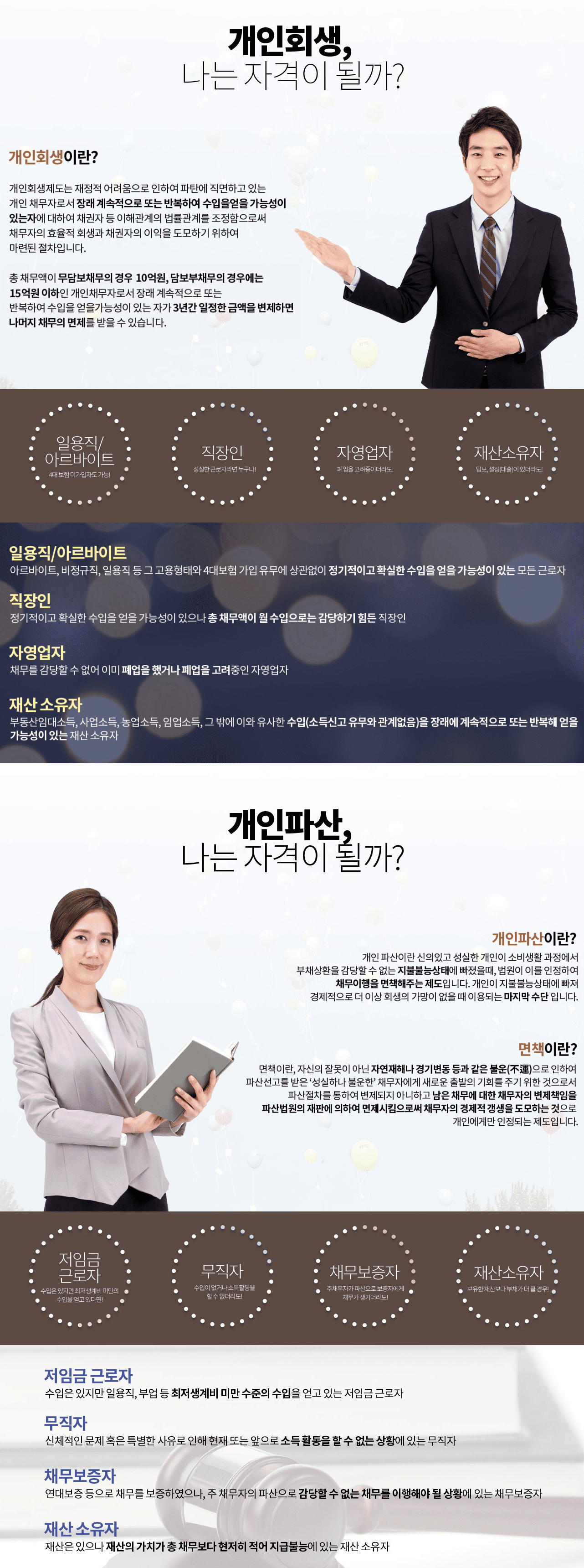 개인회생 비용 수임료 장단점 기간 절차 안내(파산)